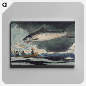 アートパネル-A Good Pool, Saguenay River - ウィンスロー ホーマー Canvas.