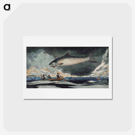 アートポストカード-A Good Pool, Saguenay River - ウィンスロー ホーマー Postcard.