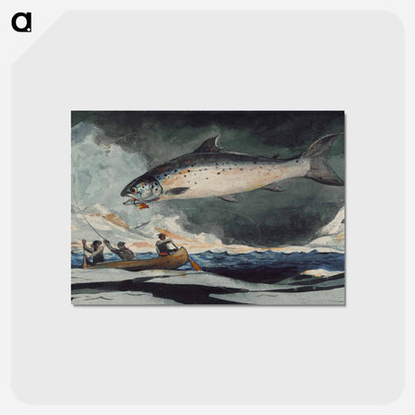 アートポストカード-A Good Pool, Saguenay River - ウィンスロー ホーマー Postcard.