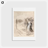 アートポストカード-Aurora köningsmark waiting for king carl xii - アルバート エーデルフェルト Postcard.
