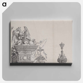 アートパネル-The Ornaments Atop the Right Portal, from the Arch of Honor - アルブレヒト デューラー Canvas.