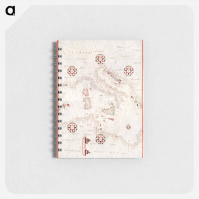 アートメモ帳-Portolan atlas of the Mediterranean Sea, western Europe, and the northwest coast of Africa - アンティーク地図 Memo.