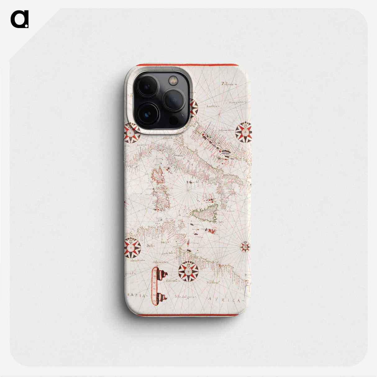 Portolan atlas of the Mediterranean Sea, western Europe, and the northwest coast of Africa - アンティーク地図 Phone Case.