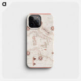 Portolan atlas of the Mediterranean Sea, western Europe, and the northwest coast of Africa - アンティーク地図 Phone Case.