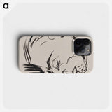 Sketchbook 9 head of a man - アーノルド ピーター ワイズ クビンチャン Phone Case.
