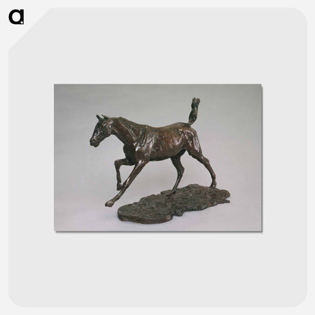 アートポストカード-Galloping Horse - エドガー ドガ Postcard.