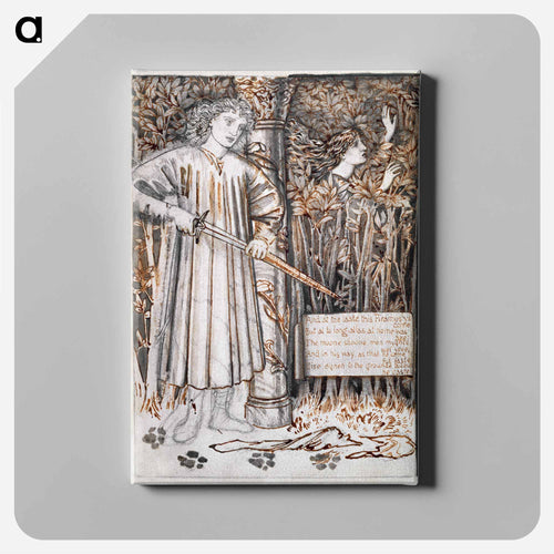 Pyramus and Thisbe - Pyramus Draws His Sword to Slay Himself - エドワード バーン ジョーンズ Canvas.