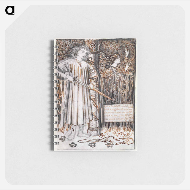 アートメモ帳-Pyramus and Thisbe - Pyramus Draws His Sword to Slay Himself - エドワード バーン ジョーンズ Memo.