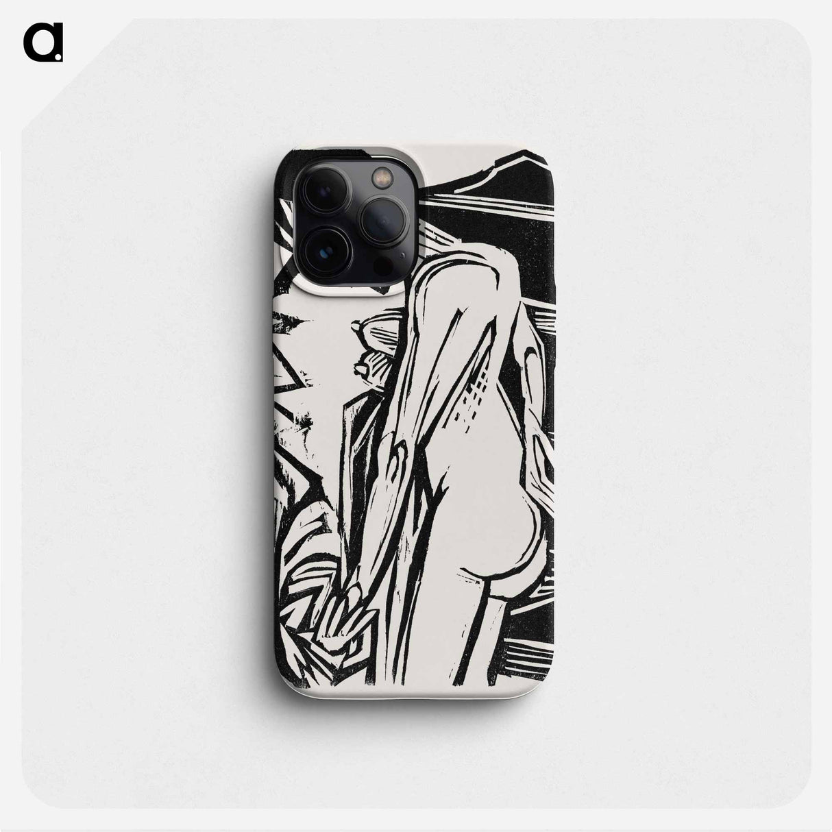 Female Nude Before a Cabinet - Ernst Ludwig Kirchner Phone Case.