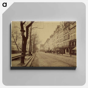 アートパネル-Quai de l'Hôtel de Ville
 - ウジェーヌ アジェ Canvas.