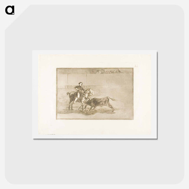 アートポストカード-Manly courage of the celebrated Pajuelera in the ring at Saragossa - フランシスコ デ ゴヤ Postcard.
