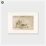アートポストカード-Manly courage of the celebrated Pajuelera in the ring at Saragossa - フランシスコ デ ゴヤ Postcard.