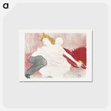 アートポストカード-Ontwerp voor omslag catalogus met liggende man en halfnaakte vrouw - アンリ ド トゥールーズ ロートレック Postcard.