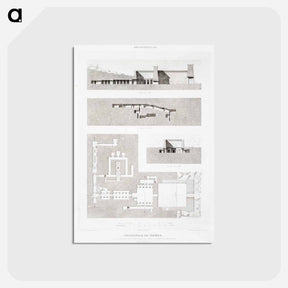 アートポストカード-Theban Necropolis Plan
 - エジプト美術史 Postcard.