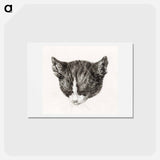 アートポストカード-Sketch of a cat - ジャン ベルナール Postcard.