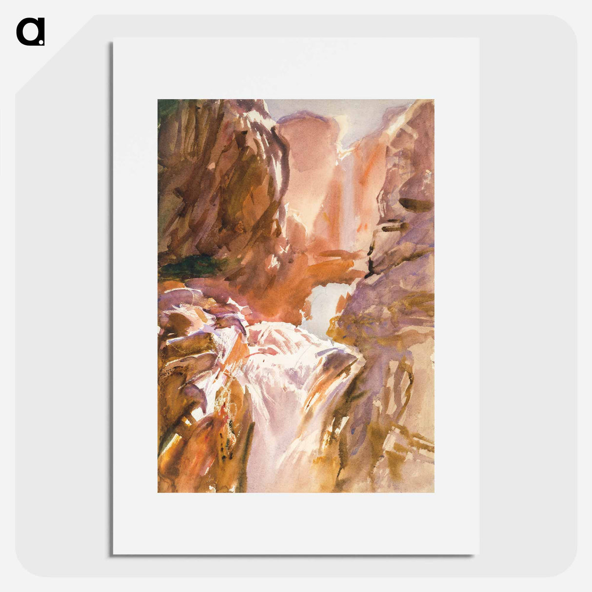 Mountain Torrent - John Singer Sargent Poster.