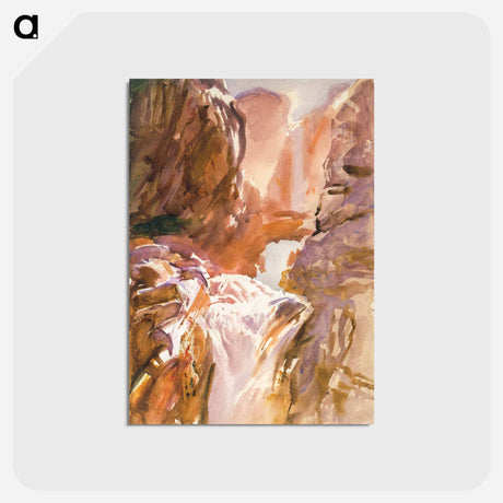 アートポストカード-Mountain Torrent - ジョン シンガー サージェント Postcard.