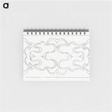 Symmetrical pattern of curly lines within a rectangle - ユリー デ フラーハ Memo.
