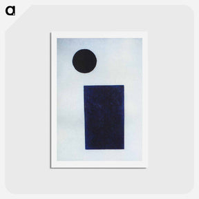 アートポストカード-Quadrilateral and the circle - カジミール マレーヴィチ Postcard.