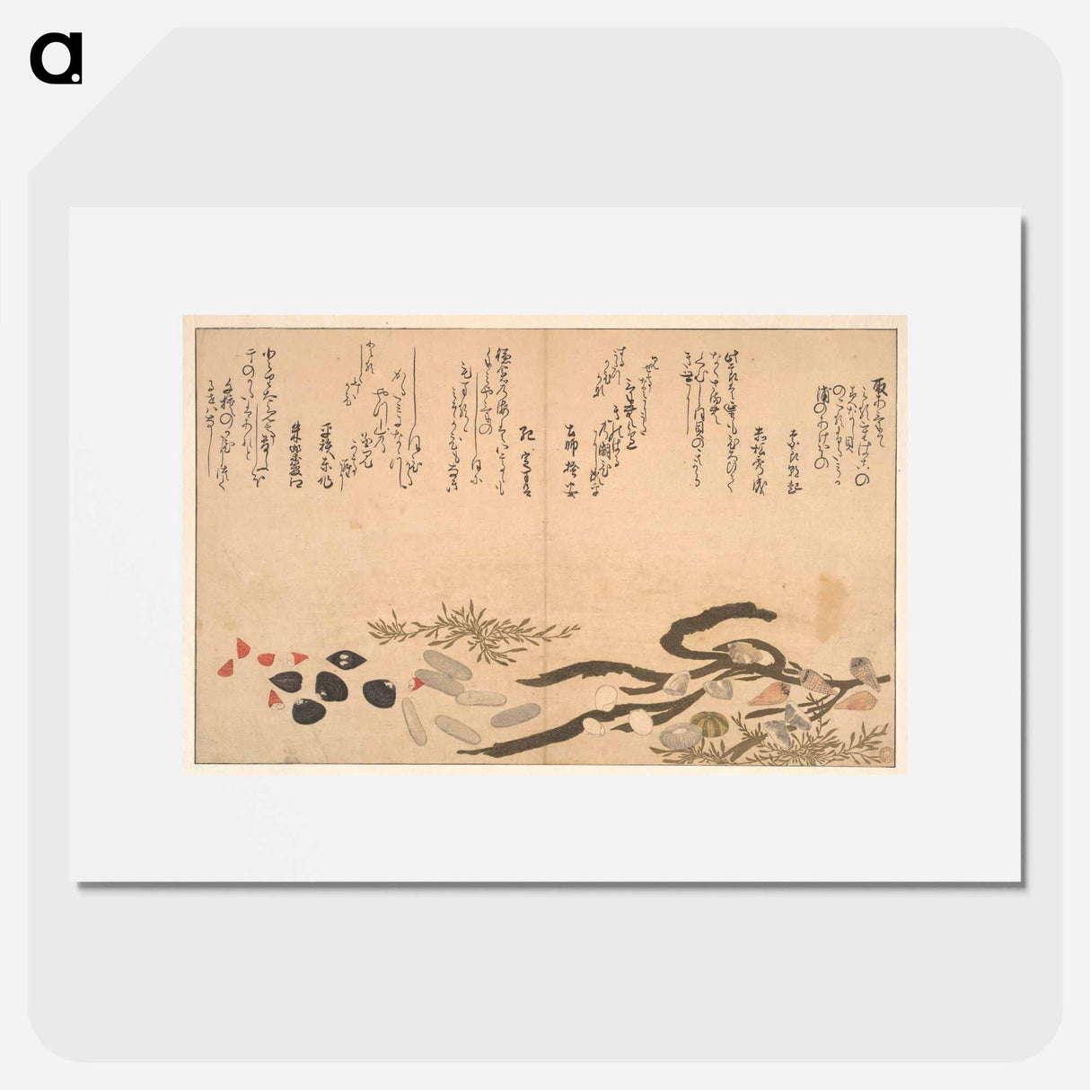 Shells under Water - 喜多川 歌麿 Poster.