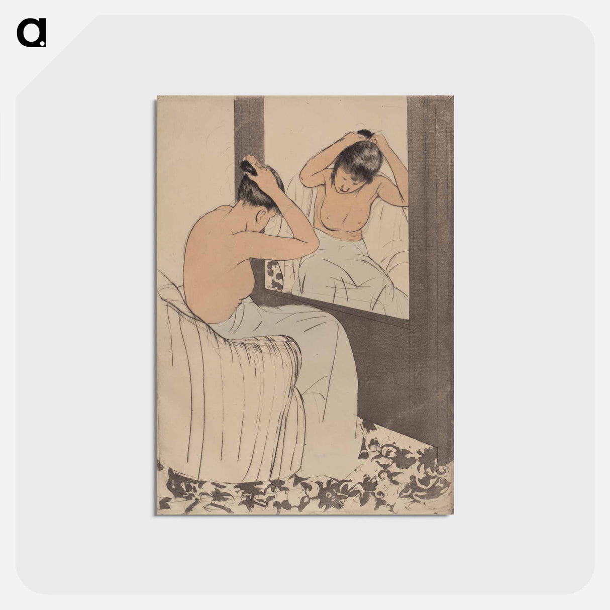 アートポストカード-The Coiffure - メアリー カサット Postcard.