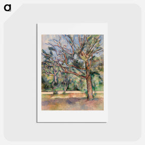 アートポストカード-Trees and Road - ポール セザンヌ Postcard.