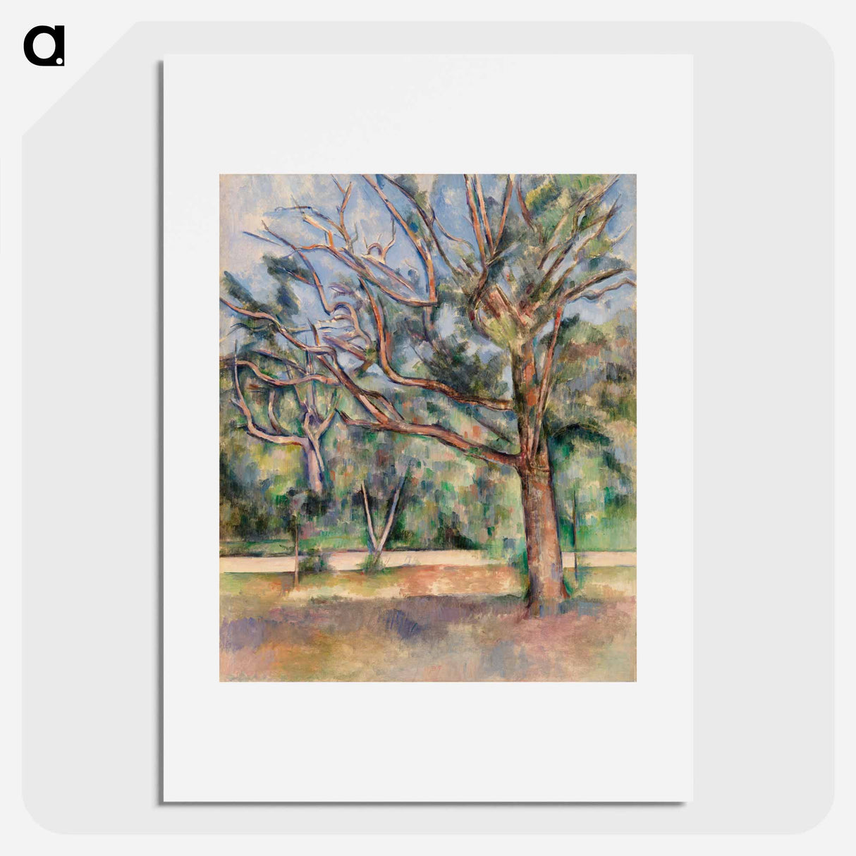 Trees and Road - Paul Cezanne Poster.