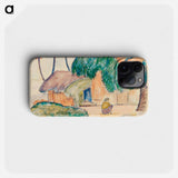 Tahitian Hut - Paul Gauguin Phone Case.