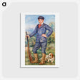 アートポストカード-Jean as a Huntsman - ピエール オーギュスト ルノワール Postcard.