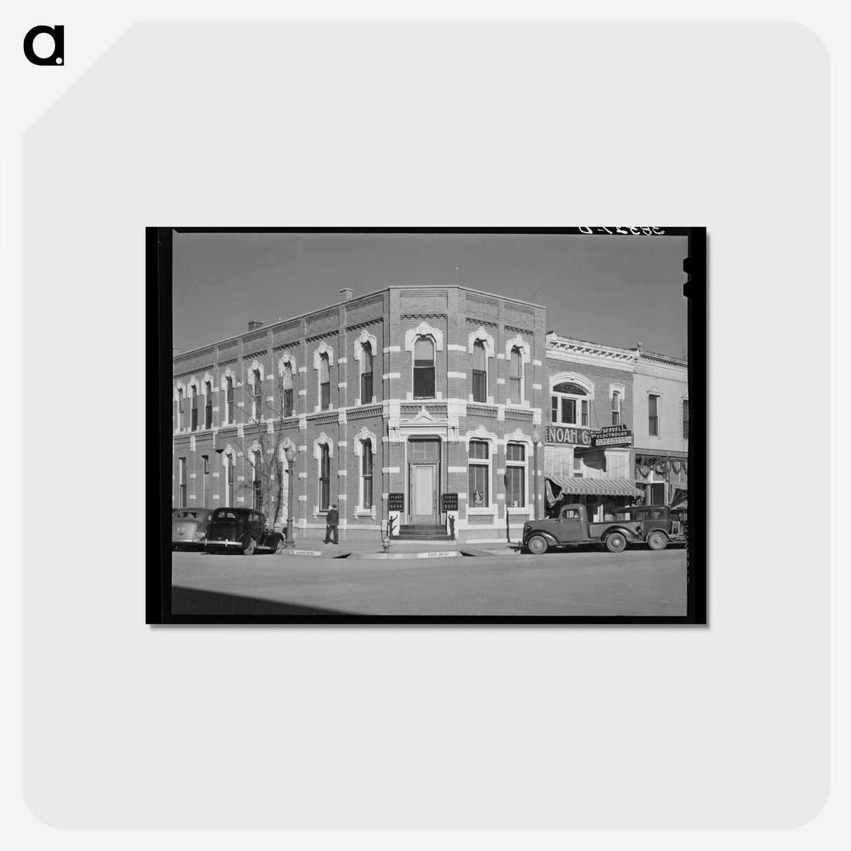 アートポストカード-First National Bank Corner
 - ラッセル リー Postcard.