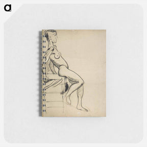 アートメモ帳-Female nude on a chair - テオ ファン ドゥースブルフ Memo.