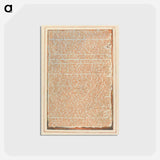 アートポストカード-Jerusalem, Plate 10, "Into the Furnaces" - ウィリアム ブレイク Postcard.