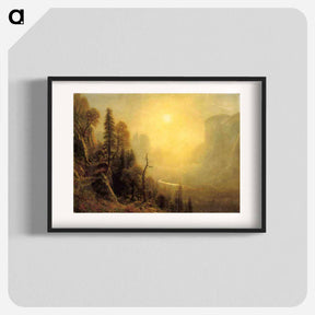 アートポスター-Study for Yosemite Valley, Glacier Point Trail - アルバート ビアスタット Poster.