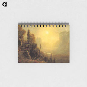 アートメモ帳-Study for Yosemite Valley, Glacier Point Trail - アルバート ビアスタット Memo.