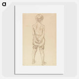 Standing young boy, study for the boys playing on the shore - アルバート エーデルフェルト Poster.