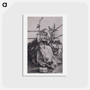 アートポストカード-The Madonna on the Grassy Bank - アルブレヒト デューラー Postcard.