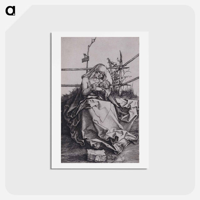 アートポストカード-The Madonna on the Grassy Bank - アルブレヒト デューラー Postcard.