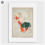 Sidney Hall’s astronomical chart illustration of the Cepheus - アンティーク地図 Poster.