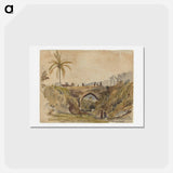 アートポストカード-Bridge at Caracas - カミーユ ピサロ Postcard.