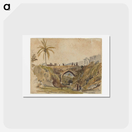 アートポストカード-Bridge at Caracas - カミーユ ピサロ Postcard.