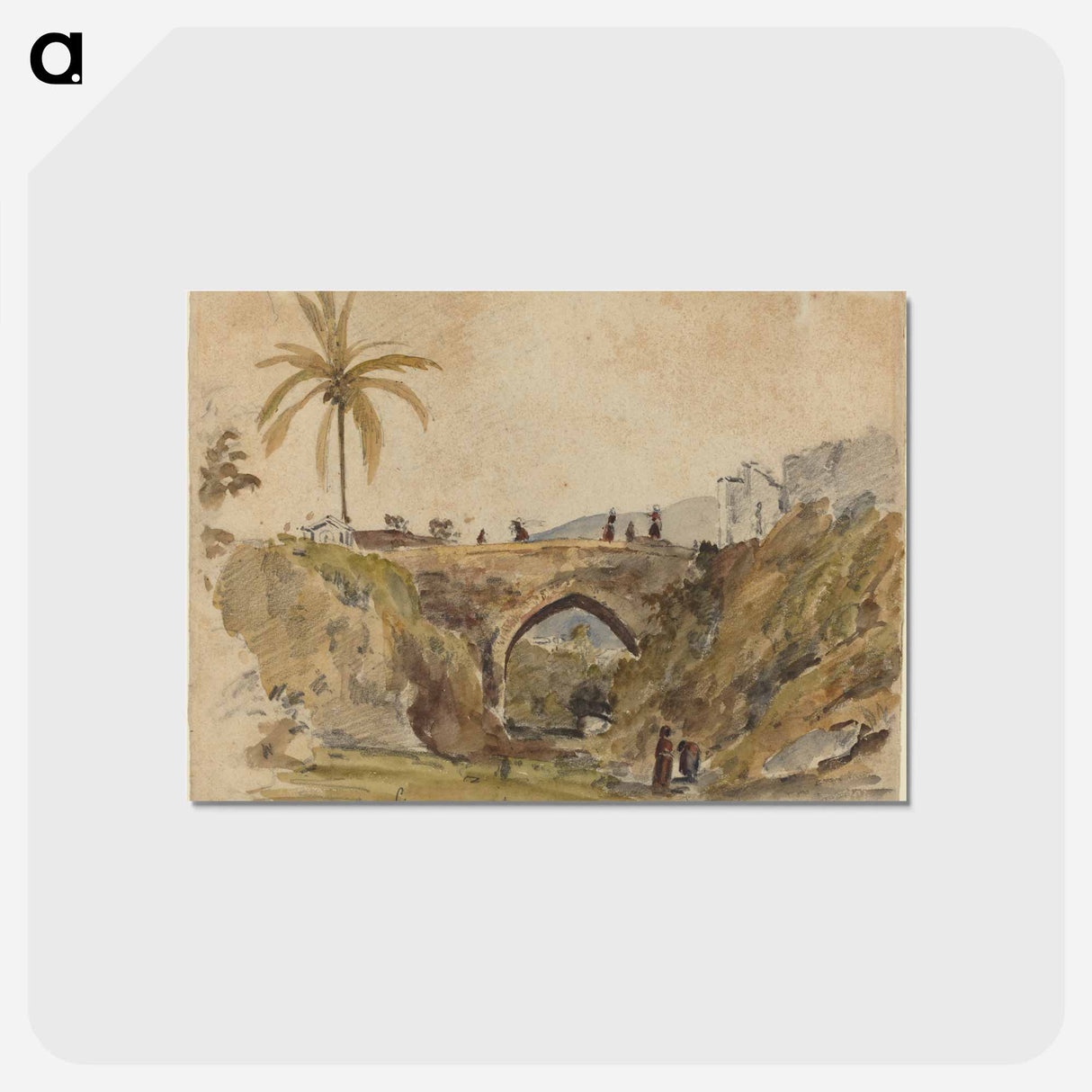 アートポストカード-Bridge at Caracas - カミーユ ピサロ Postcard.