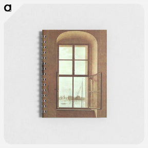 アートメモ帳-View from the Artists Studio, Window on Left - カスパー ダーヴィト フリードリヒ Memo.