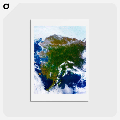 アートポストカード-Alaskan Vista
 - 上空からの地球 Postcard.