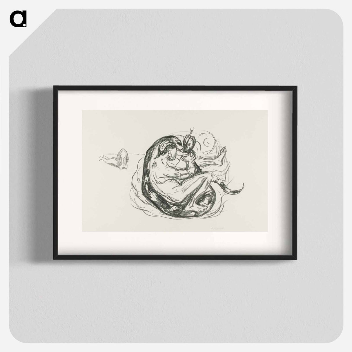 アートポスター-The Serpant is Killed - エドヴァルド ムンク Poster.