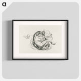 アートポスター-The Serpant is Killed - エドヴァルド ムンク Poster.