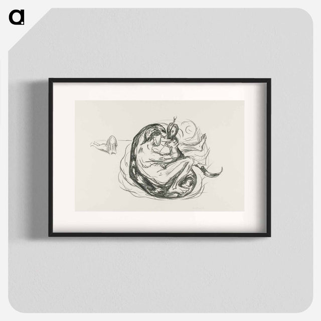 アートポスター-The Serpant is Killed - エドヴァルド ムンク Poster.