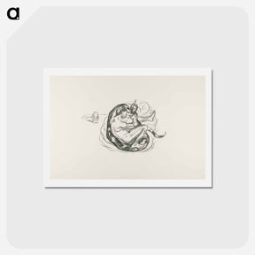 アートポストカード-The Serpant is Killed - エドヴァルド ムンク Postcard.