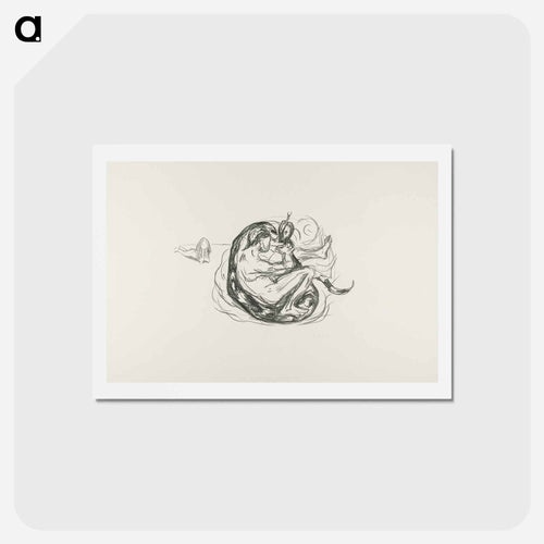 The Serpant is Killed - エドヴァルド ムンク Postcard.