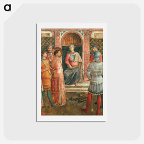 アートポストカード-St. Lawrence on Trial - フラ アンジェリコ Postcard.