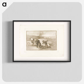アートポスター-Another way of hunting on foot, plate two from The Art of Bullfighting by Francisco José de Goya y Lucientes - フランシスコ デ ゴヤ Poster.